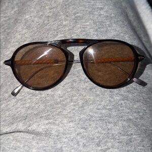 TOD’s men’s pilot sunglasses with leather temples